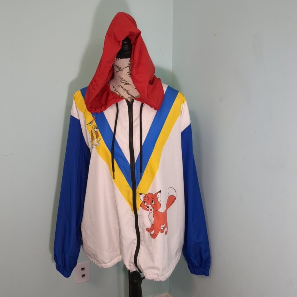 Disney Parks Jacket Womens 2x Fox And The Hound Light Weight Windbreaker…